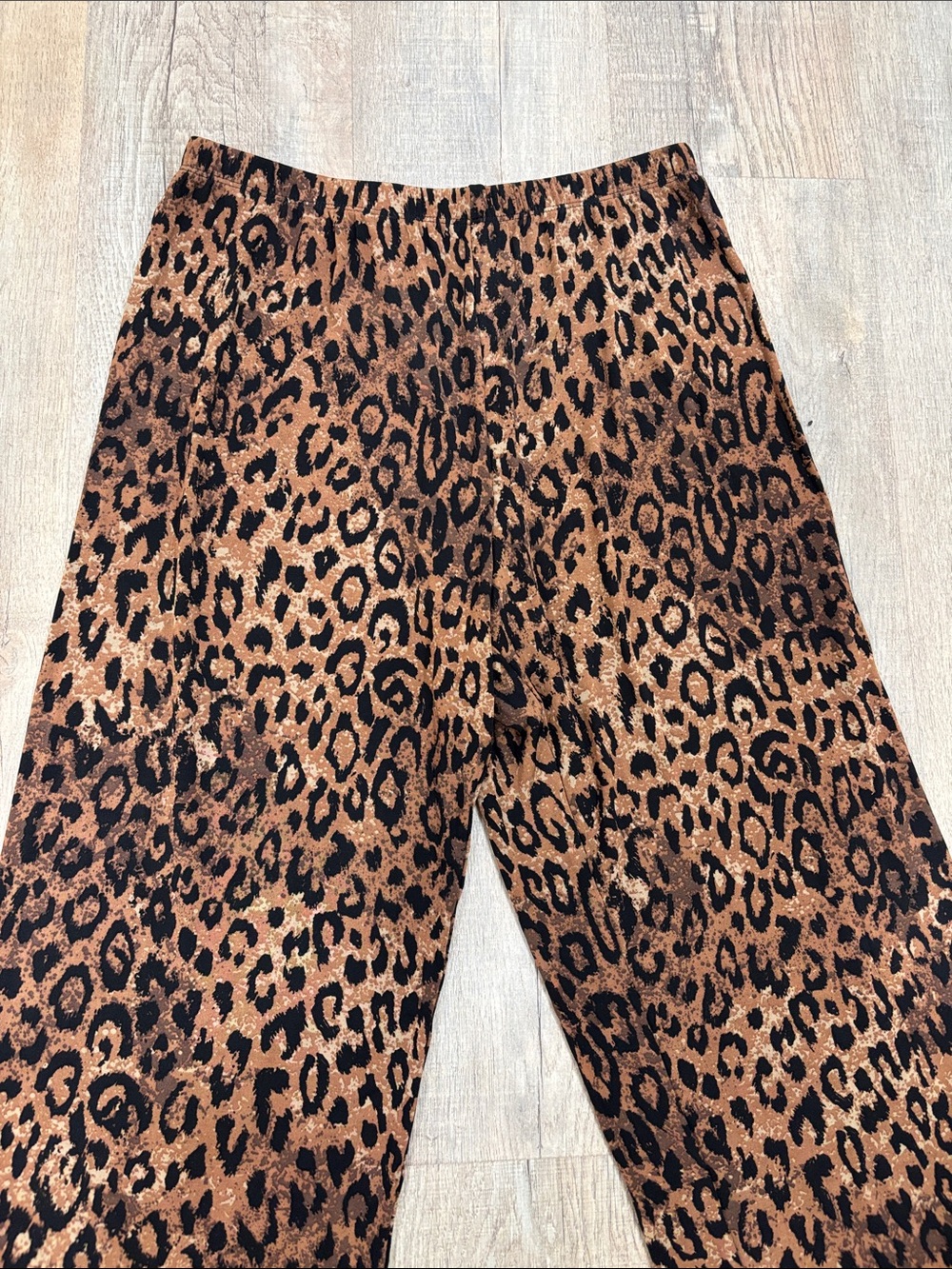 Chico's Leopard Print Wide-Leg Pull-On Pants - Brown & Black - Picture 2 of 5
